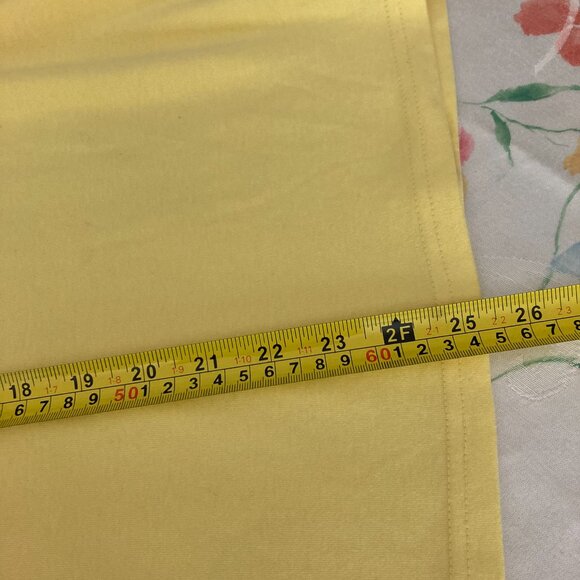 Quacker Factory by Jeanne Bice Women's Yellow Top W/Scalloped V-Neck Sz XL - Picture 9 of 9